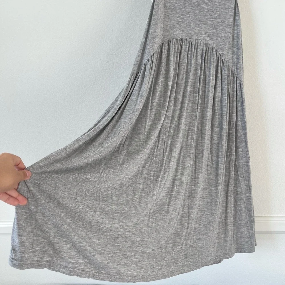 POL Heather Gray Baby Doll Racerback Midi Dress S - Picture 9 of 13